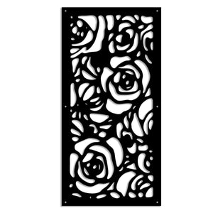 ROSES - Pannello in PVC traforato - Parasole Colore: nero, Misura: 50x150 cm