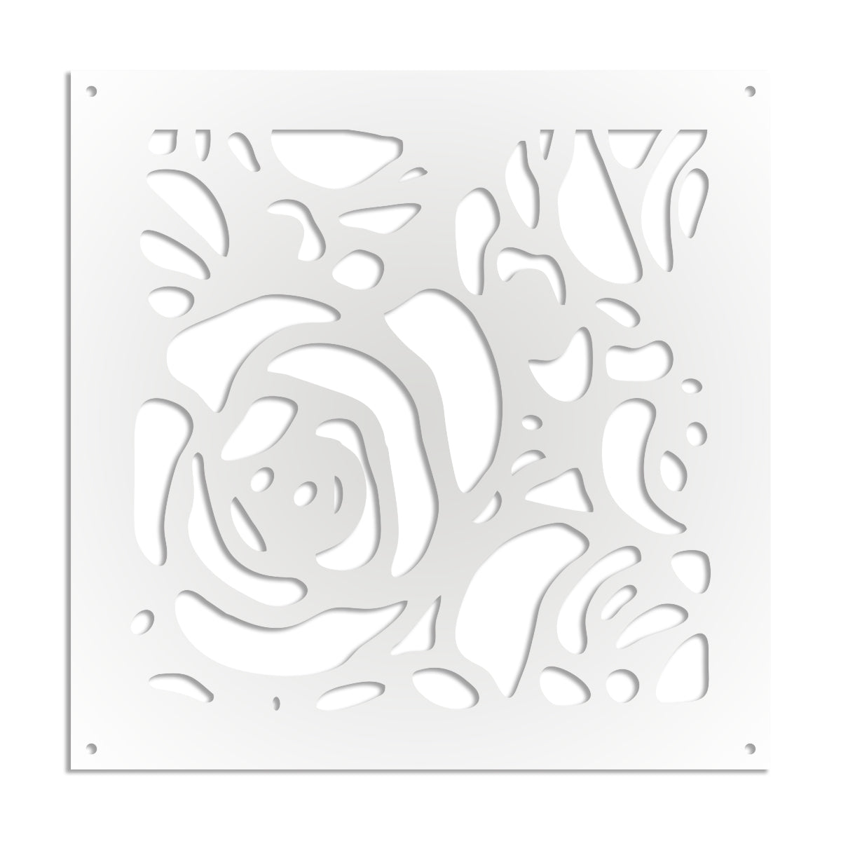 ROSES - Pannello in PVC traforato - Parasole Colore: bianco, Misura: 73x73 cm