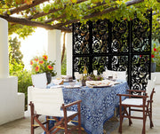 ROSES - Pannello in PVC traforato - Parasole Misura: 50x150 cm, Colore: nero
