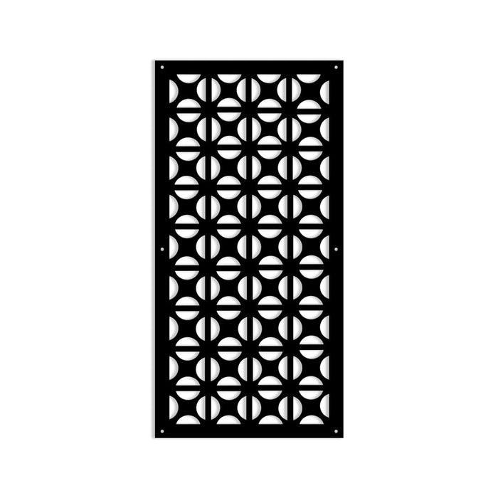 ROUND CROSS- Pannello in PVC traforato - Parasole Colore: nero, Misura: 73x148 cm