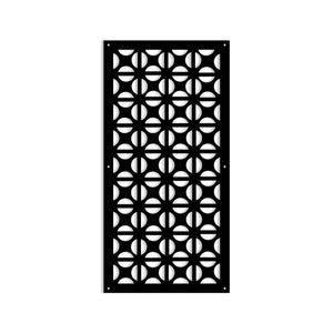 ROUND CROSS- Pannello in PVC traforato - Parasole Misura: 47x94 cm, Colore: nero