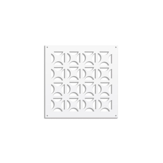 ROUND CROSS- Pannello in PVC traforato - Parasole Colore: bianco, Misura: 48x48 cm