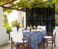 ROUND CROSS- Pannello in PVC traforato - Parasole Colore: nero, Misura: 98x198 cm