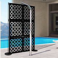 ROUND CROSS- Pannello in PVC traforato - Parasole Colore: nero, Misura: 73x73 cm