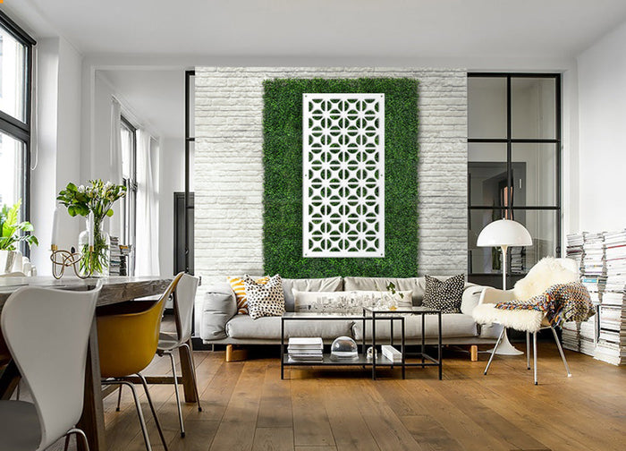 ROUND CROSS- Pannello in PVC traforato - Parasole Colore: bianco, Misura: 73x148 cm