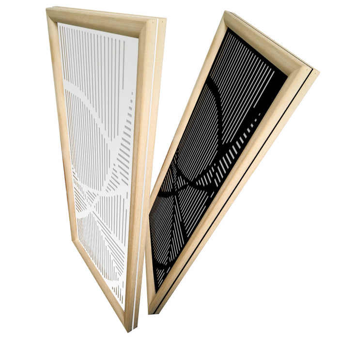 ROUTE - Moduli Decorativi in Legno e PVC Misura: 73x148 cm, Colore: bianco