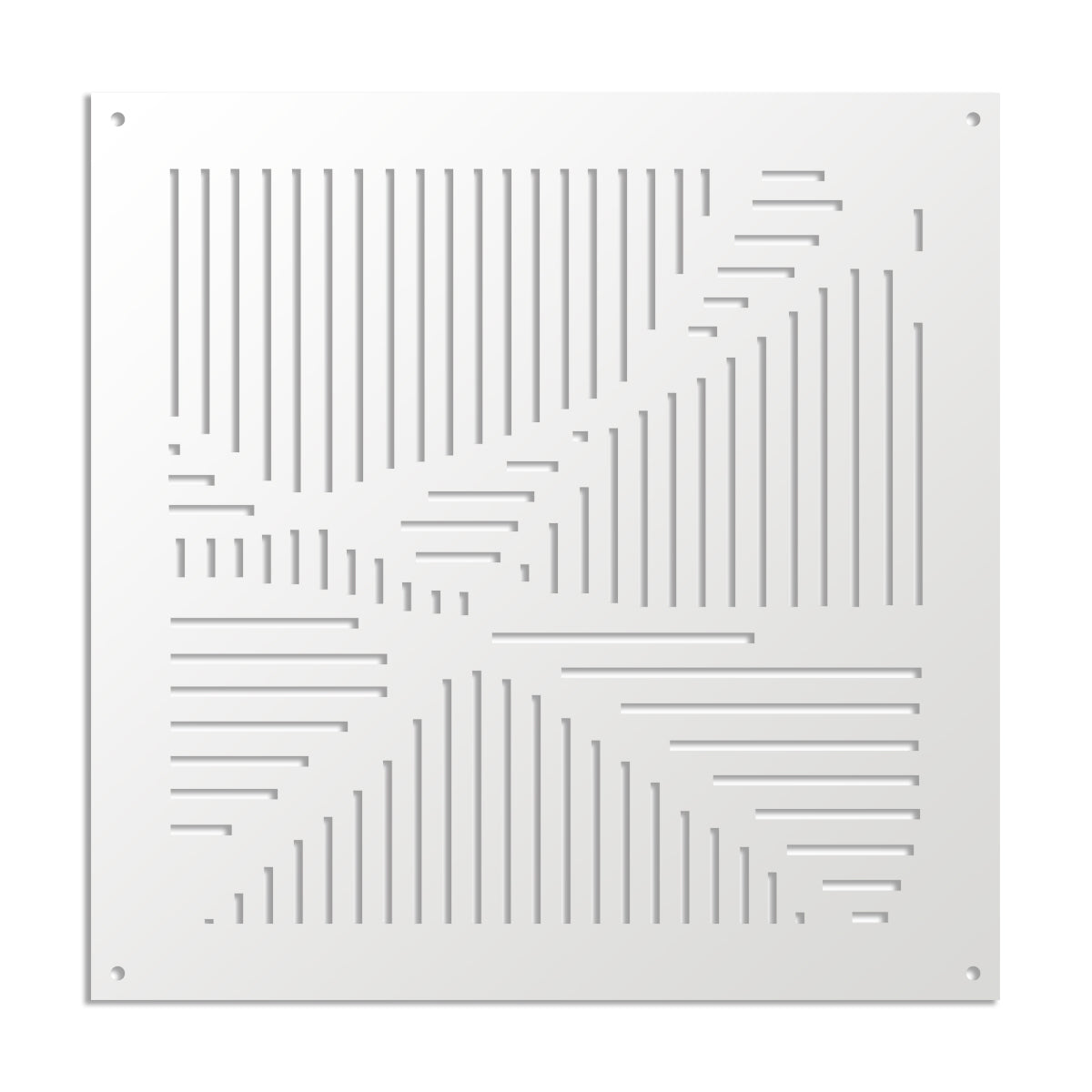 ROUTE - Pannello in PVC traforato - Parasole Colore: bianco, Misura: 98x98 cm