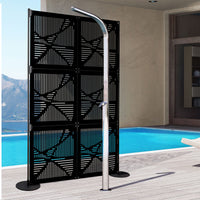 ROUTE - Pannello in PVC traforato - Parasole Colore: nero, Misura: 48x48 cm