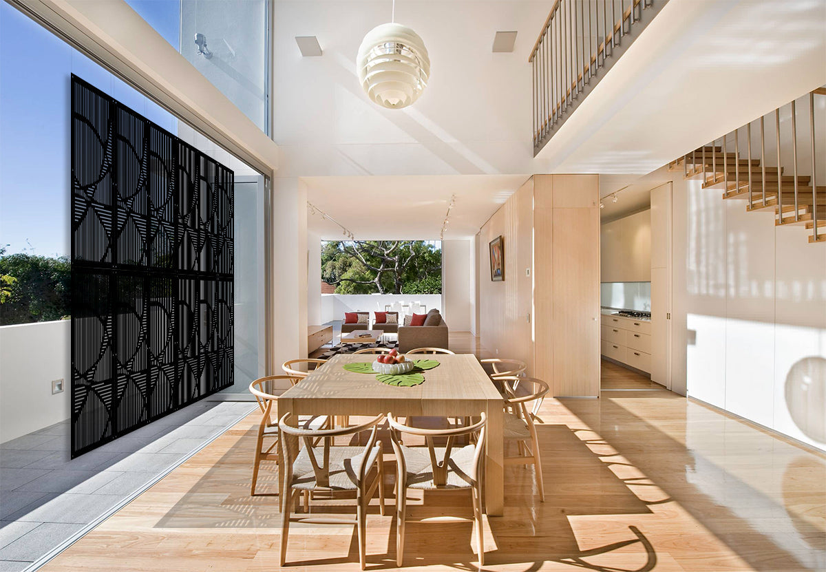 ROUTE - Pannello in PVC traforato - Parasole Colore: nero, Misura: 98x198 cm