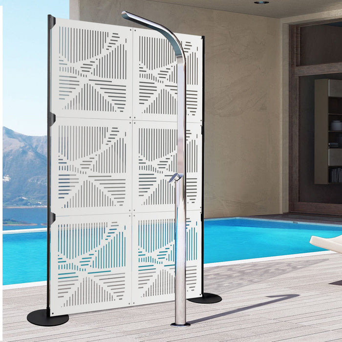 ROUTE - Pannello in PVC traforato - Parasole Misura: 48x48 cm, Colore: bianco