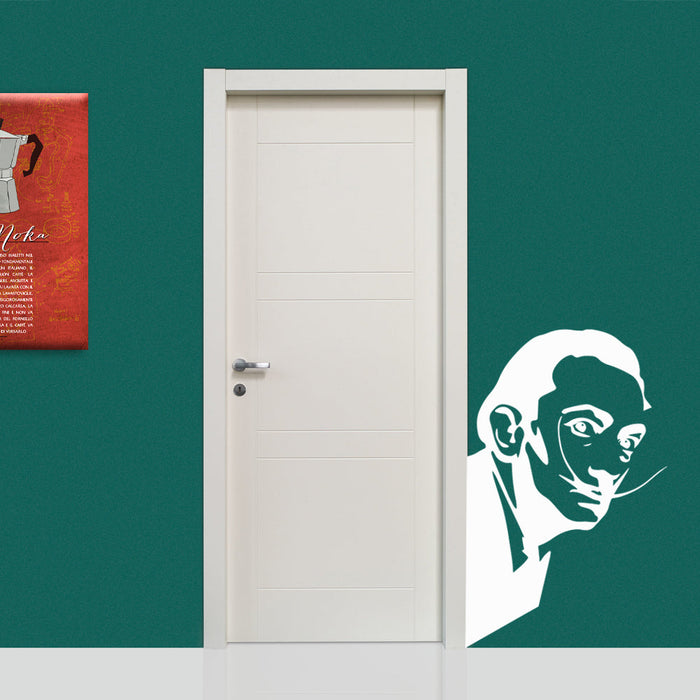 SALVADOR DALI' - Adesivo murale wall sticker in vinile 55x88 cm Colore: bianco
