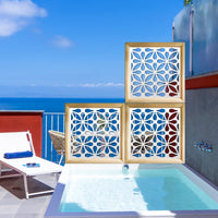 SAMURA - Moduli Decorativi in Legno e PVC Colore: bianco, Misura: 48x48 cm