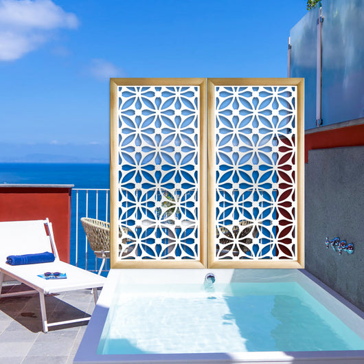 SAMURA - Moduli Decorativi in Legno e PVC Colore: bianco, Misura: 73x148 cm