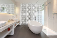 SANPIETRINI - Pannello in PVC traforato - Parasole Misura: 98x198 cm, Colore: bianco