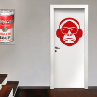 SCIMPANZE' - Adesivo murale wall sticker in vinile 55x60 cm Colore: Rosso