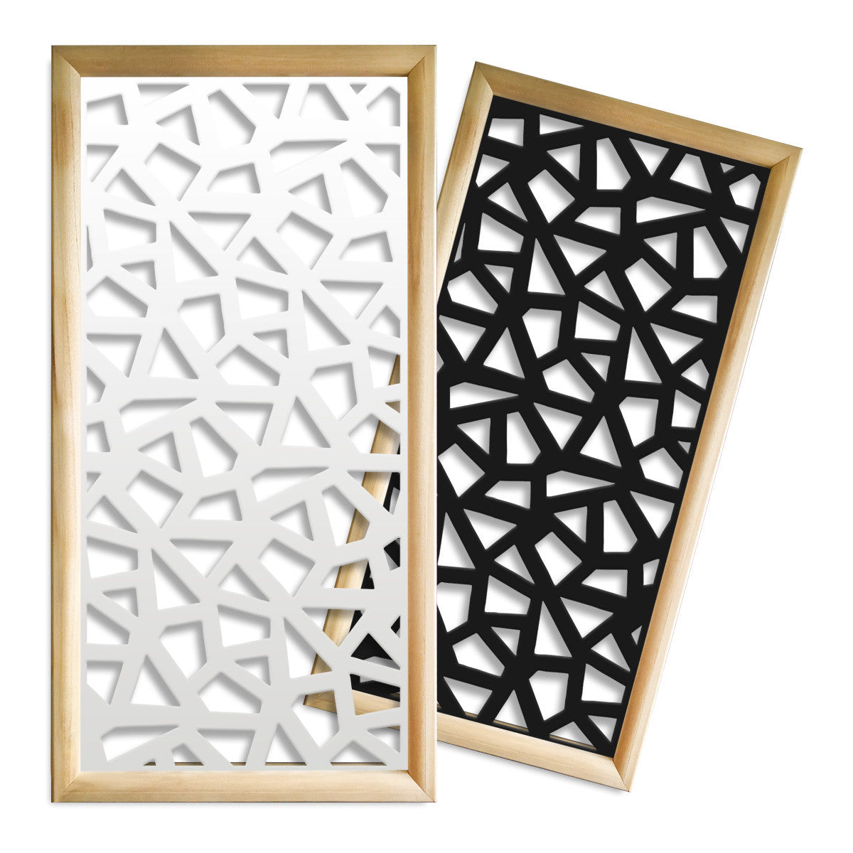 SEGMENTI - Moduli Decorativi in Legno e PVC Misura: 73x148 cm, Colore: nero