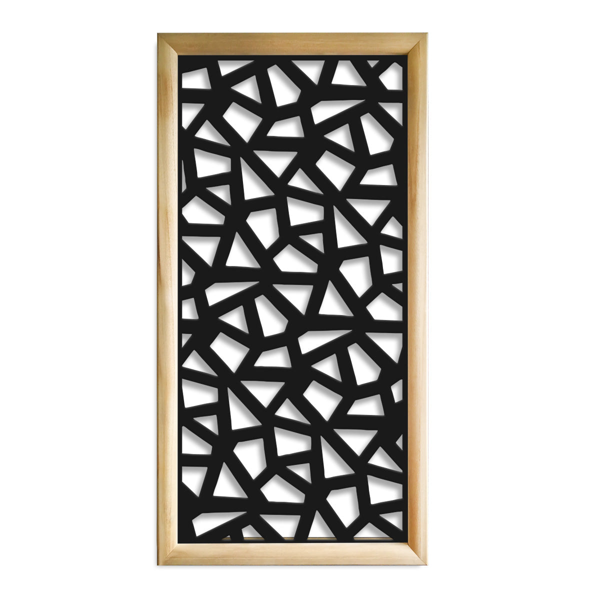 SEGMENTI - Moduli Decorativi in Legno e PVC Misura: 73x148 cm, Colore: nero