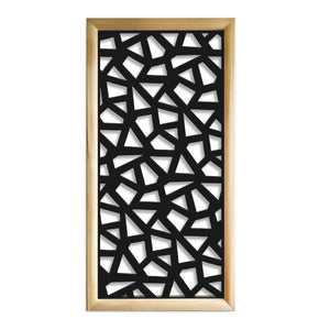 SEGMENTI - Moduli Decorativi in Legno e PVC Colore: nero, Misura: 47x94 cm