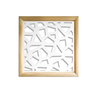 SEGMENTI - Moduli Decorativi in Legno e PVC Colore: bianco, Misura: 73x73 cm