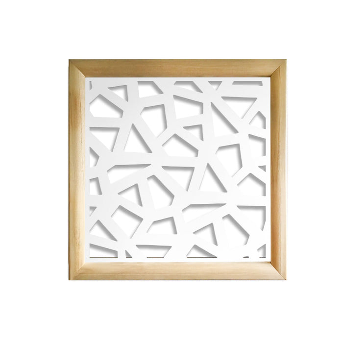 SEGMENTI - Moduli Decorativi in Legno e PVC Colore: bianco, Misura: 73x73 cm