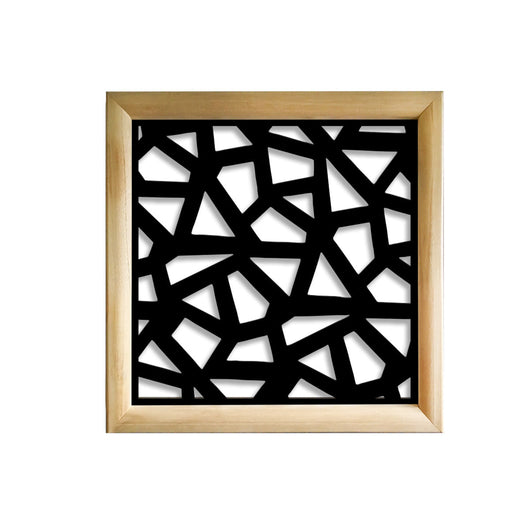 SEGMENTI - Moduli Decorativi in Legno e PVC Colore: nero, Misura: 98x98 cm