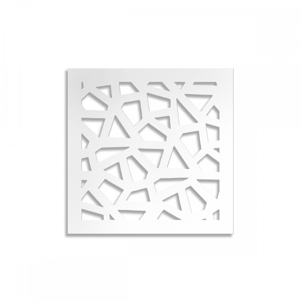 SEGMENTI - Pannello in PVC traforato - Parasole Misura: 98x98 cm, Colore: bianco