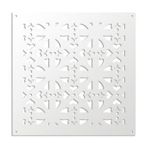 SHAPE - Pannello in PVC traforato - Parasole Colore: bianco, Misura: 48x48 cm