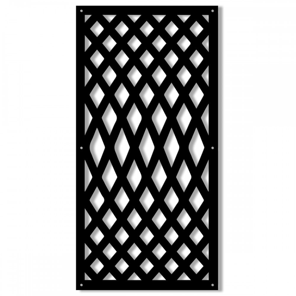 SIVIGLIA - Pannello traforato in PVC - spessore 10mm Misura: 47x94 cm, Colore: nero