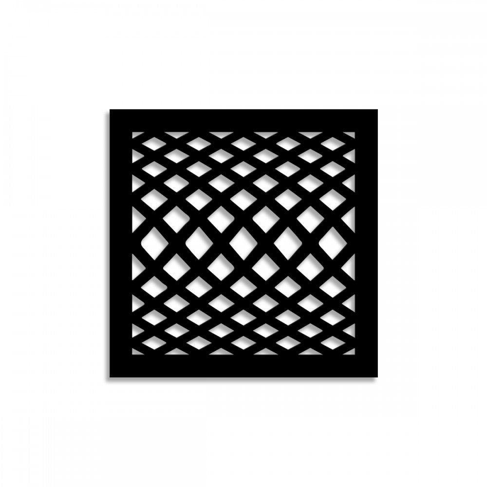 SIVIGLIA - Pannello traforato in PVC - spessore 10mm Colore: nero, Misura: 73x73 cm