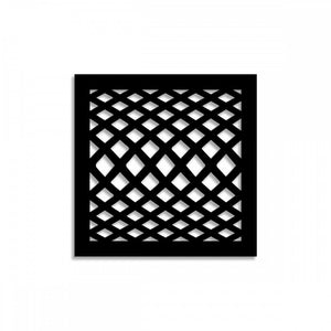 SIVIGLIA - Pannello traforato in PVC - spessore 10mm Colore: nero, Misura: 73x73 cm