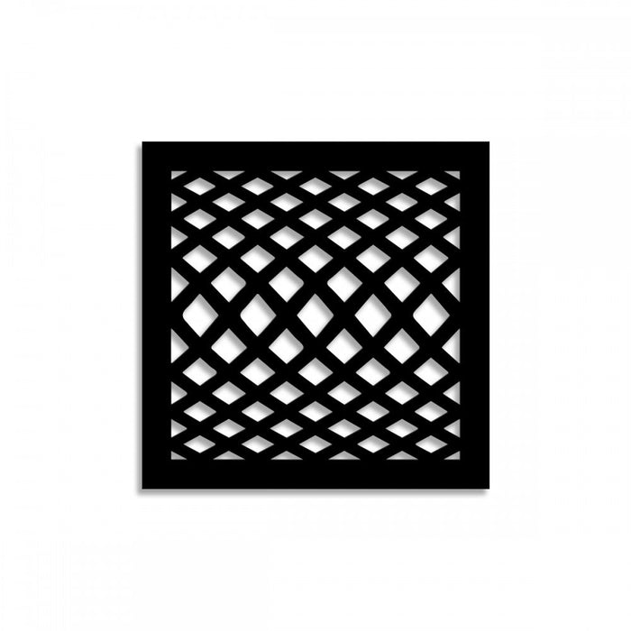 SIVIGLIA - Pannello traforato in PVC - spessore 10mm Colore: nero, Misura: 73x73 cm