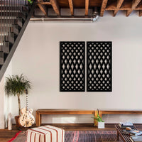 SIVIGLIA - Pannello traforato in PVC - spessore 10mm Misura: 47x94 cm, Colore: nero