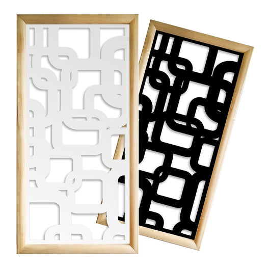 SMART - Moduli Decorativi in Legno e PVC Misura: 73x148 cm, Colore: nero