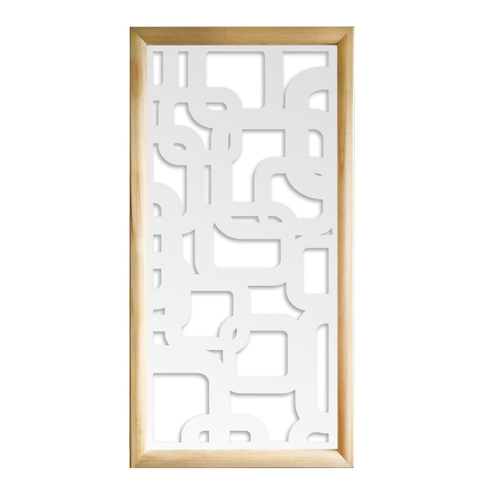 SMART - Moduli Decorativi in Legno e PVC Misura: 47x94 cm, Colore: bianco