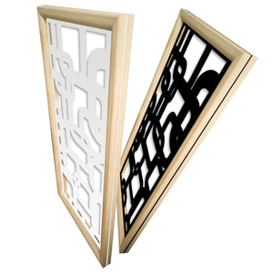 SMART - Moduli Decorativi in Legno e PVC Misura: 47x94 cm, Colore: bianco