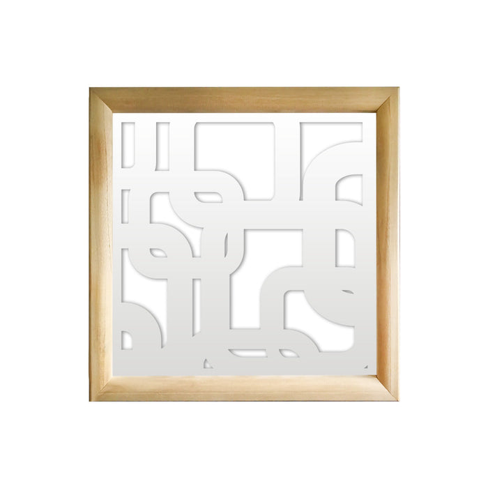 SMART - Moduli Decorativi in Legno e PVC Misura: 98x98 cm, Colore: bianco