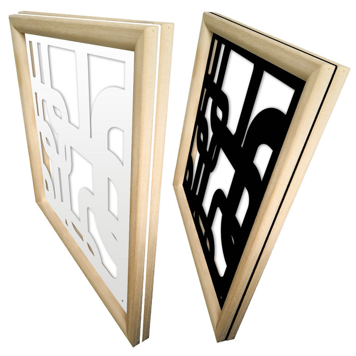 SMART - Moduli Decorativi in Legno e PVC Colore: bianco, Misura: 48x48 cm