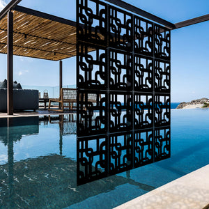 SMART - Pannello in PVC traforato - Parasole Colore: nero, Misura: 73x73 cm