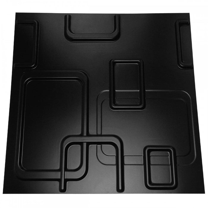 SMART Nero - Pannello Parete In PVC A Rilievo 3D - 50cmX50cm - 1 Pz