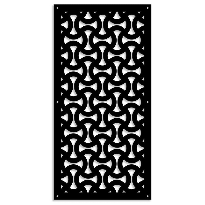 SNAKE - Pannello in PVC traforato - Parasole Misura: 47x94 cm, Colore: nero