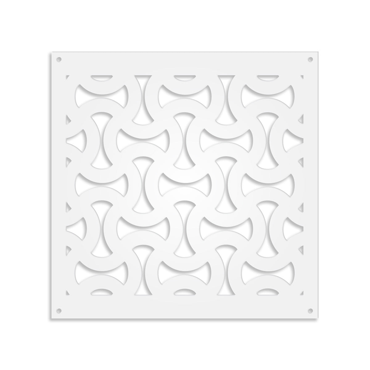 SNAKE - Pannello in PVC traforato - Parasole Misura: 48x48 cm, Colore: bianco