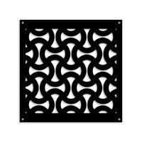 SNAKE - Pannello in PVC traforato - Parasole Misura: 98x98 cm, Colore: nero