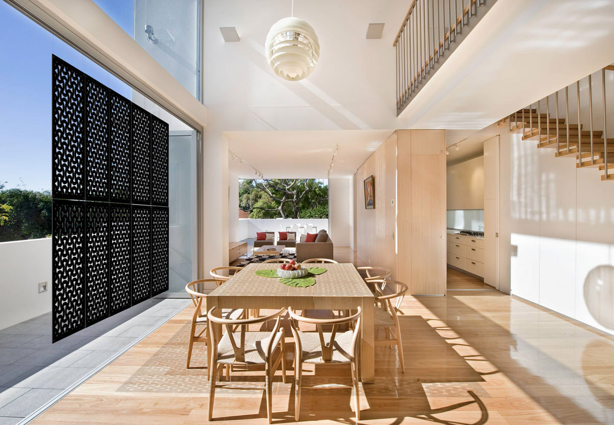 SNAKE - Pannello in PVC traforato - Parasole Misura: 47x94 cm, Colore: nero