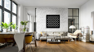 SNAKE - Pannello in PVC traforato - Parasole Misura: 73x73 cm, Colore: nero