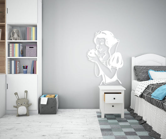 SNOW WHITE - Adesivo murale wall sticker in vinile 55x85 cm Colore: bianco