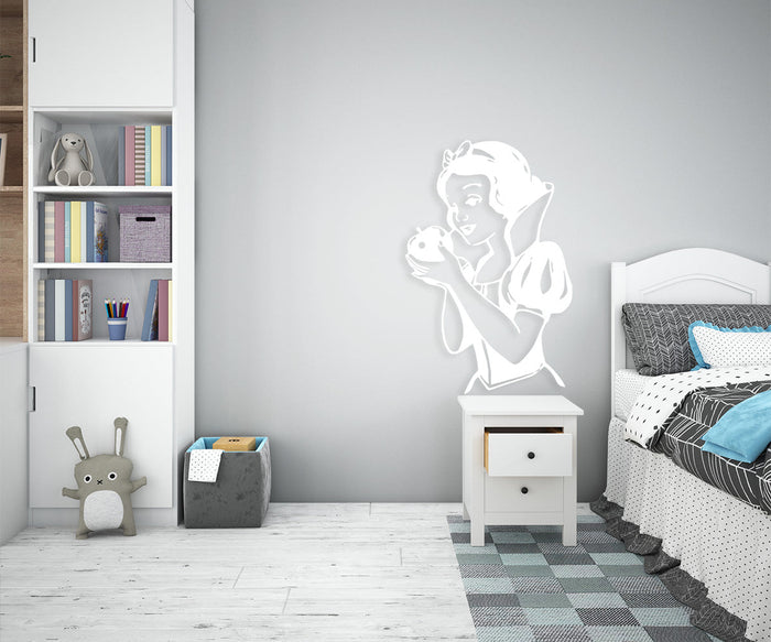 SNOW WHITE - Adesivo murale wall sticker in vinile 55x85 cm Colore: bianco