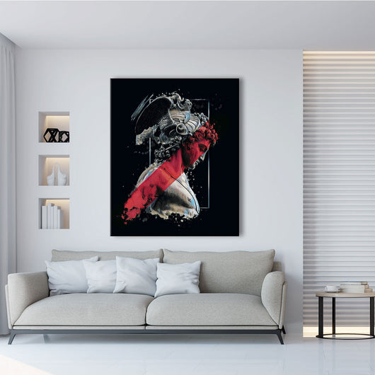 Spartan -  Quadro Canvas Contemporaneo su telaio in legno Misura: 50x70 cm