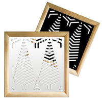 SPEAR - Moduli Decorativi in Legno e PVC Misura: 73x73 cm, Colore: bianco