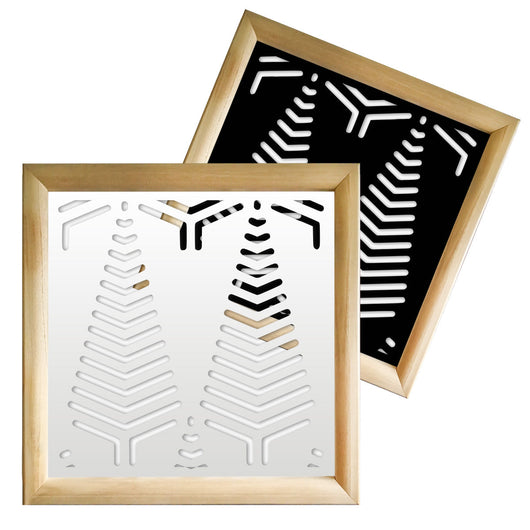 SPEAR - Moduli Decorativi in Legno e PVC Colore: bianco, Misura: 98x98 cm