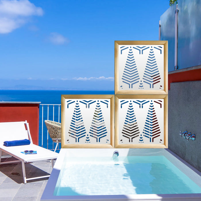 SPEAR - Moduli Decorativi in Legno e PVC Misura: 73x73 cm, Colore: bianco